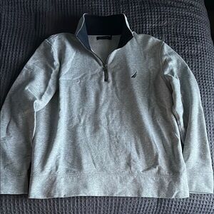 Gray Quarter-Zip Pullover